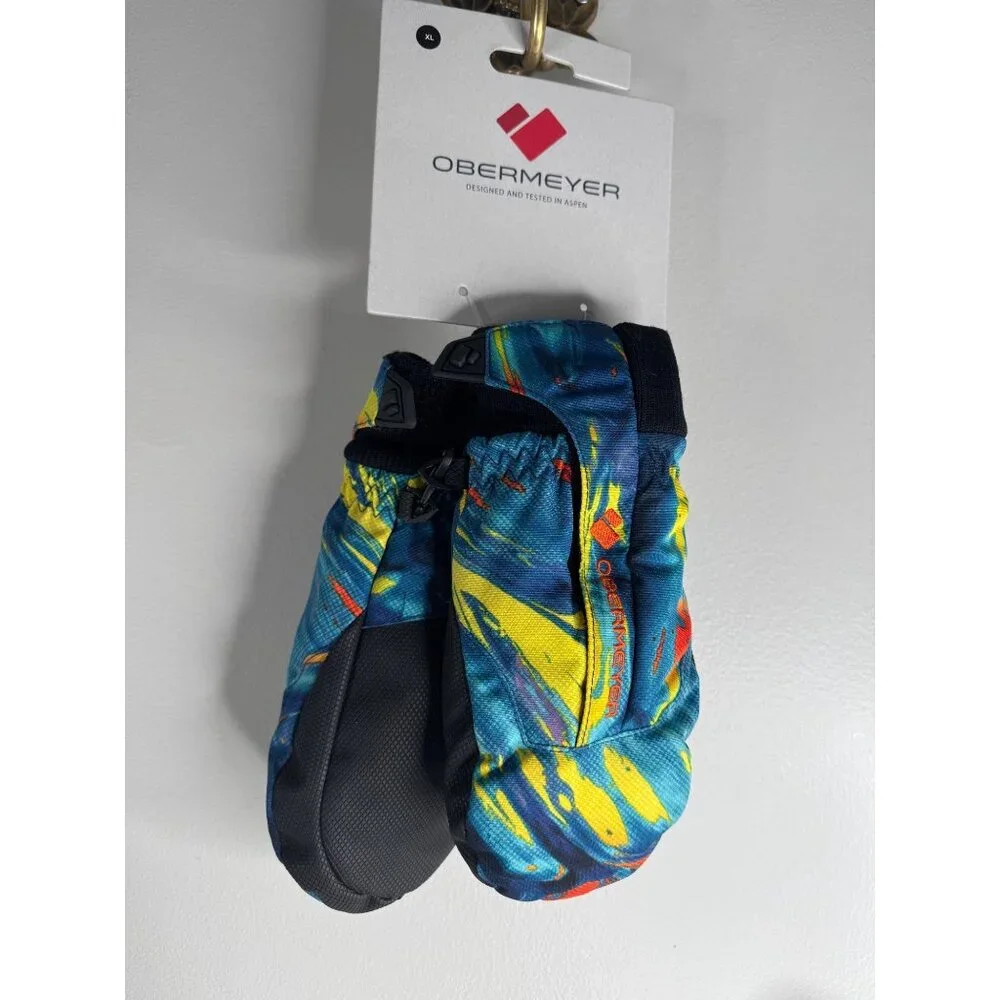 Obermeyer Kids' Thumbs Up Mitten in Sun Rays Youth Size XL 8 NWT